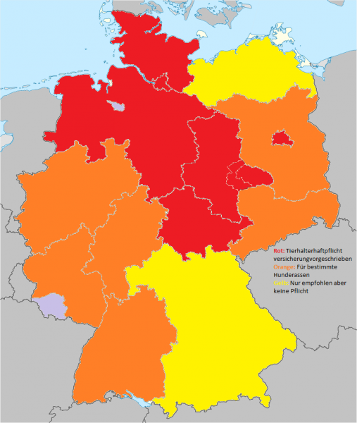 Deutschland Karte Tierhalterhaftpflicht